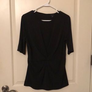 Ann Taylor Black Work Blouse Size M